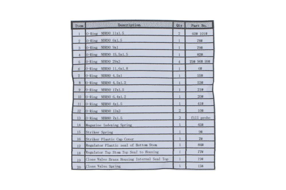 Huben K1 Revisie Set