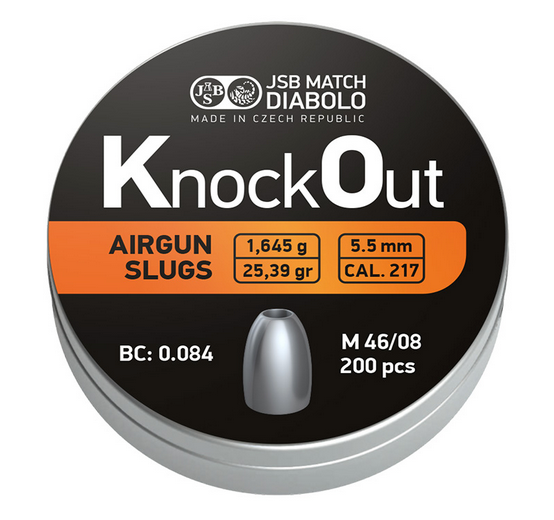 JSB Knock Out Slugs 5,5mm .217 25,39gr