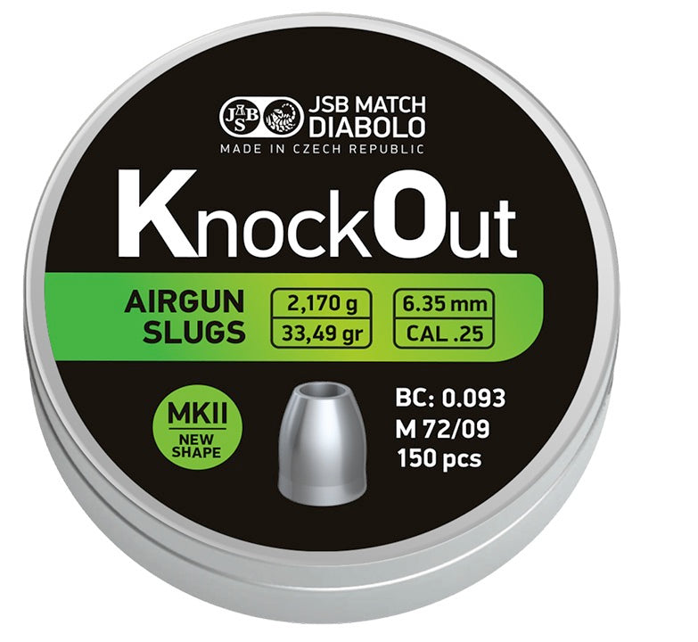 JSB Knock Out Slugs .25 / 6.35mm MKII 33,49gr