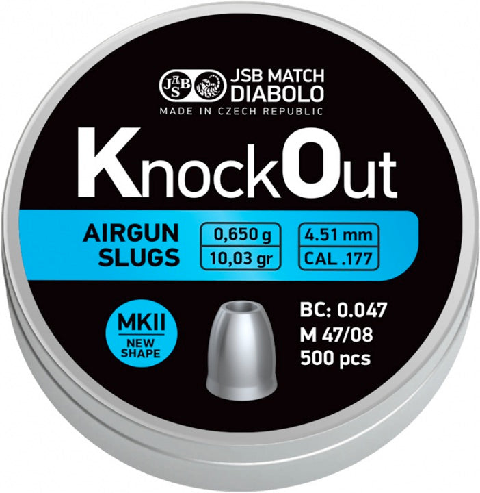 JSB Knock Out Slugs .177 4.51mm Light 0,650g MKII