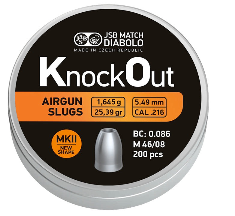 JSB Knock Out Slugs .216 / 5.5mm MKII 25,39gr