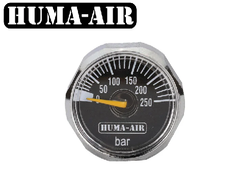 Mini Pressure Gauge Black 23mm G1/8 BSP 250 Bar