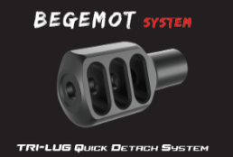 Begemot Muzzle Brake Tri-Lug 7.62mm 1/2-20 UNF