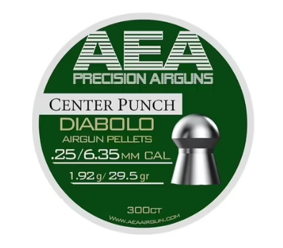 AEA Center Punch Pellets 6,35mm .25 29,5gr
