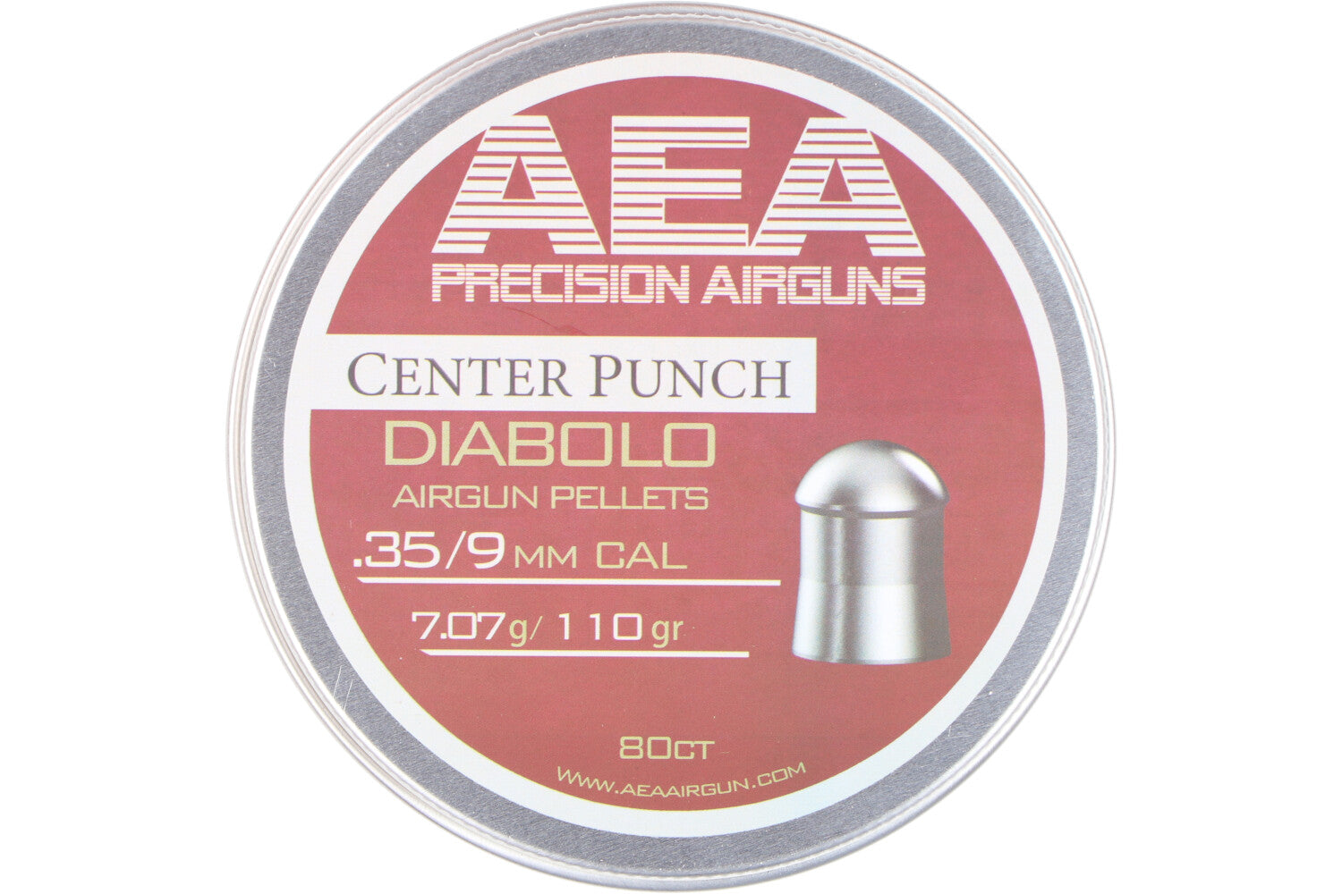 AEA Center Punch Pellets 9mm .35 110gr