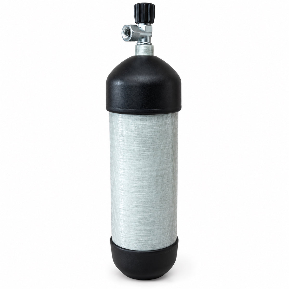 Carbon 6,8 Liter 300 bar Flasche CPL-Kappen Hahn und Fuß