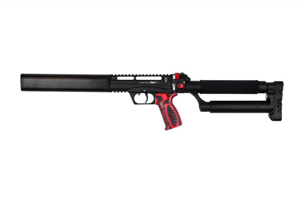 Edgun Leshiy2 Long - stocks noir et rouge