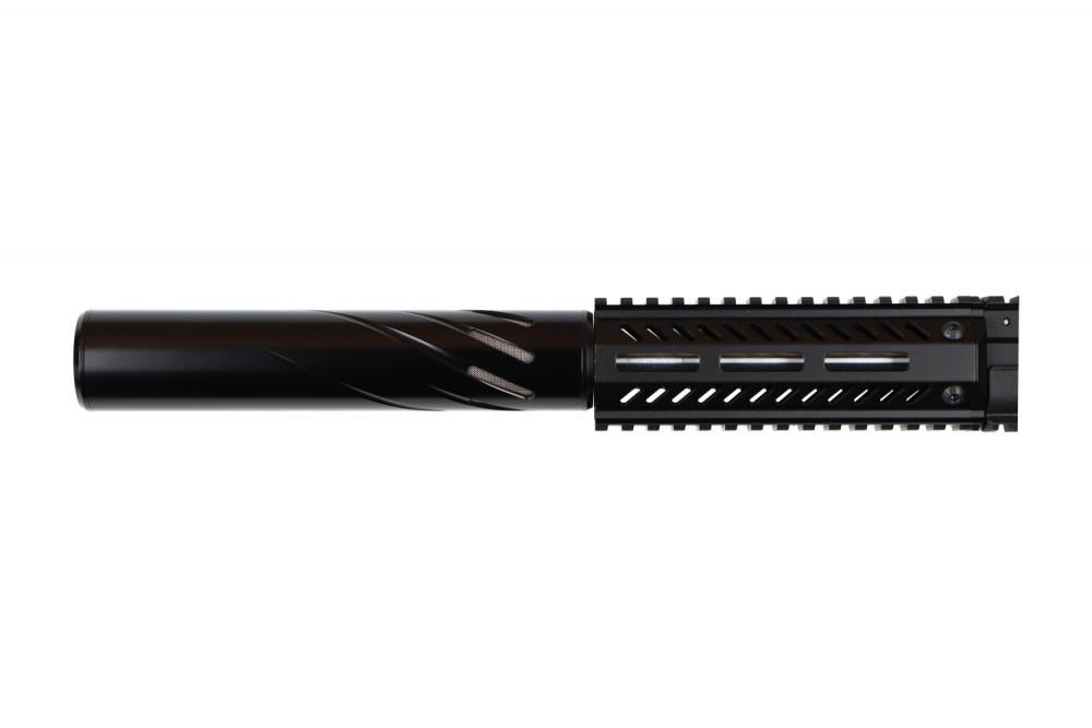 Edgun Leshiy2 Lang Magna Silencer – Detail der Handschutzbefestigung