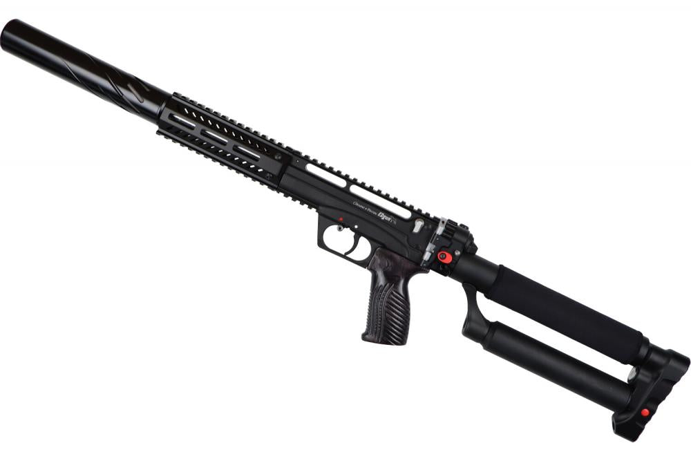 Edgun Leshiy2 Lang EAR/Handschutz/Magna-Schalldämpfer – Seitenansicht