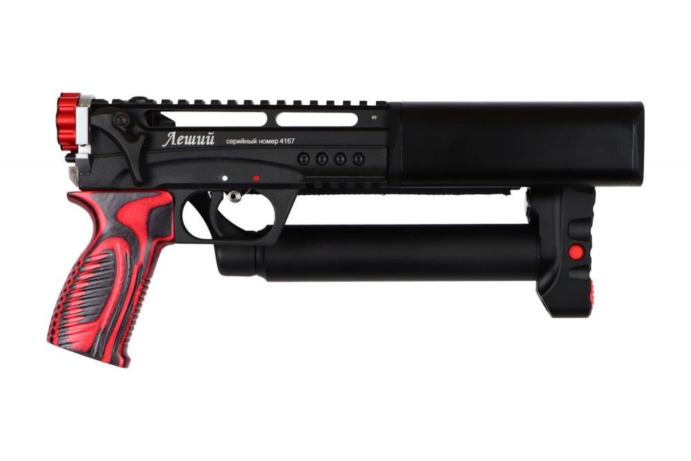 Edgun Leshiy2 Standaard - zijaanzicht, rood/zwart grip