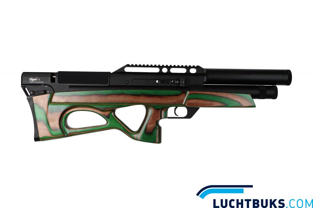 Edgun Matador R5M Laminated – grünes Laminat, Detailansicht des Gehäuses