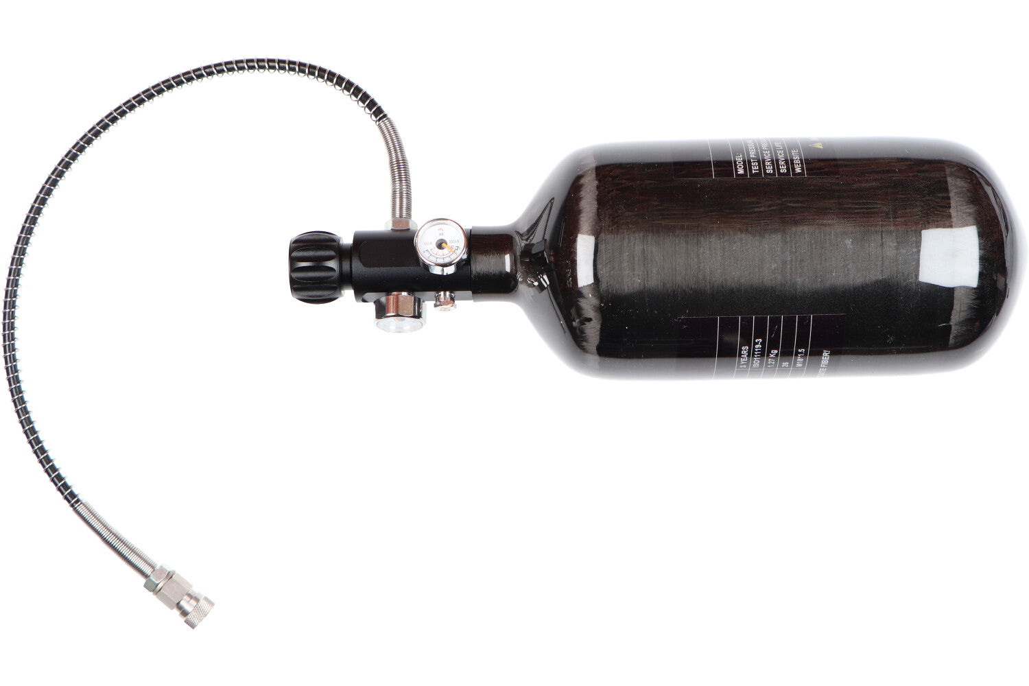 1,5 Liter Carbon Fles + Vulset