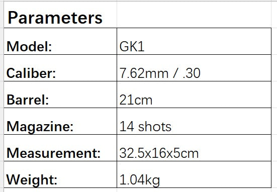 Huben Airguns GK1 (V3+) Pistool + Demper