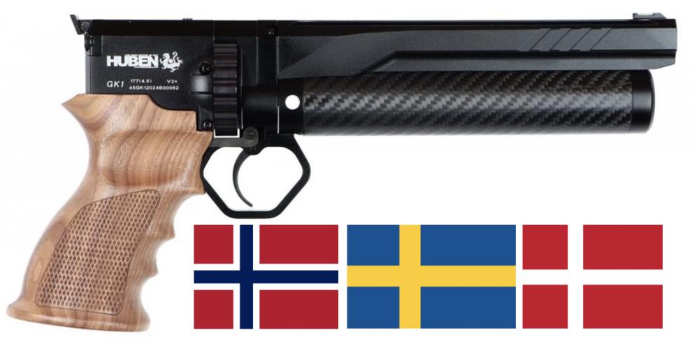 Huben GK1 Pistol Scandinavia 4,5mm .177 Danmark-Sverige-Norge