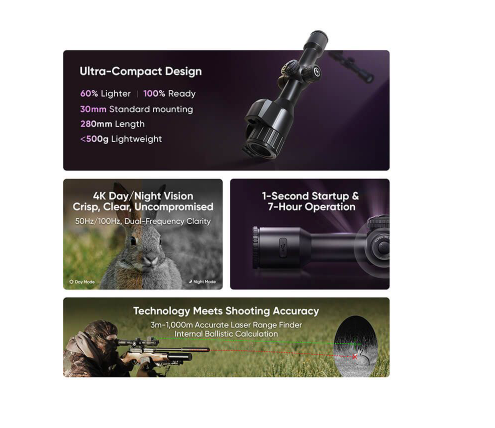 HikMicro Alpex 4K Lite A40EL LRF Nachtzicht-richtkijker