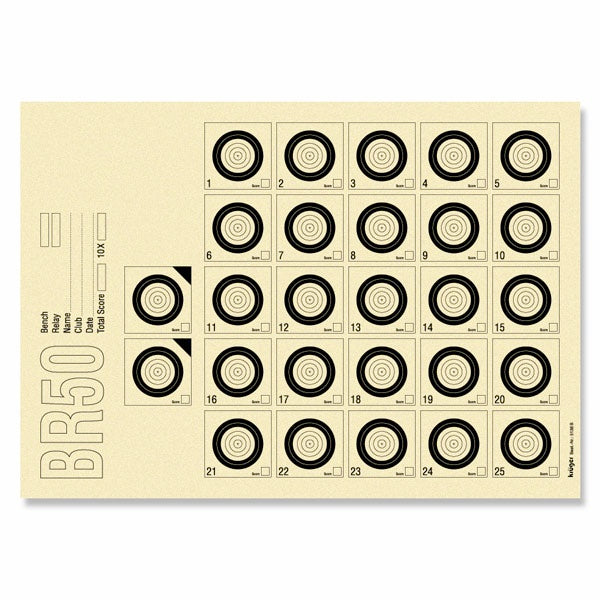 Benchrest schietkaarten