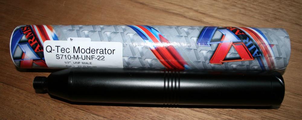 Air Arms Q-Tec demper 1/2 UNF Male .22 en .25 voor Air Arms luchtbuksen