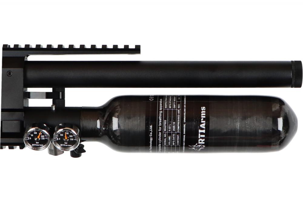 RTI Arms Prophet Compact Performance - vue de dessus avec bouteille en carbone