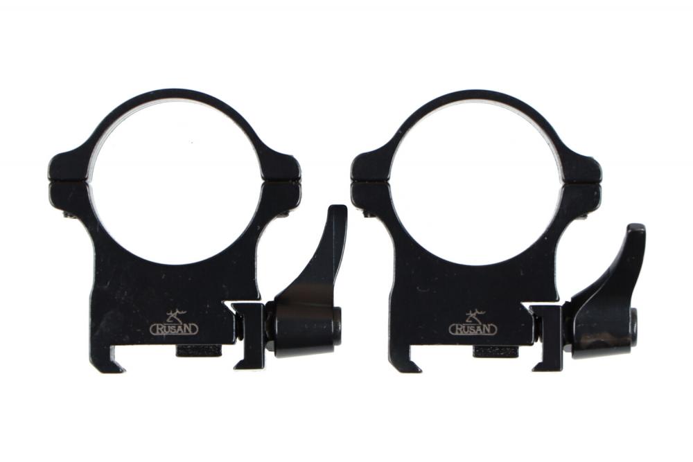 Rusan-Mikron Steel Precision picatinny Rings 30mm Quick Detach H14 050-30-14-R