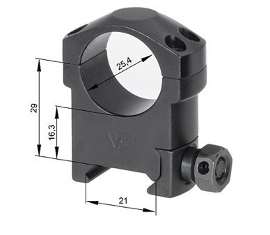 Hoge Mounts 1 inch / 25,4mm Picatinny Vector Optics