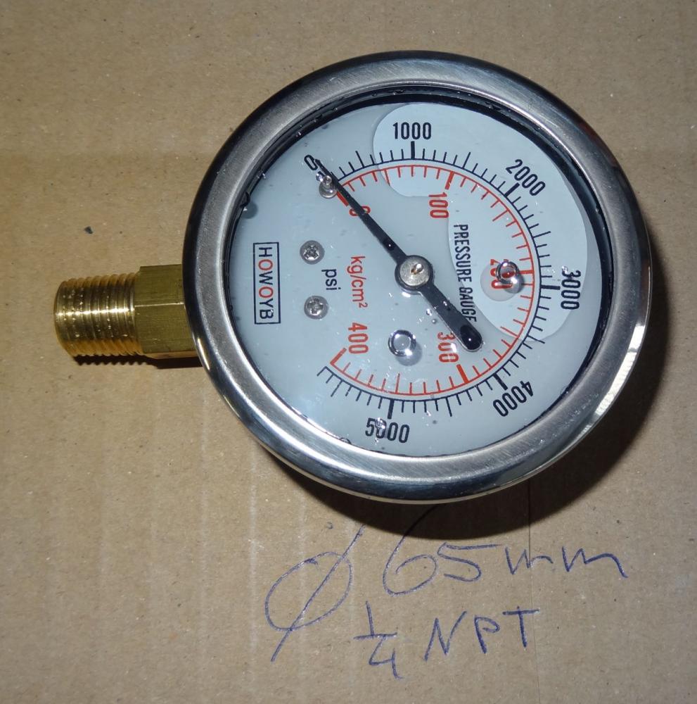 Vloeistofgedempte Manometer RVS