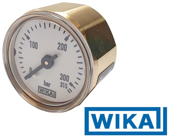 Wika manometer 28mm 315 bar 1/8 BSP voor o.a. Edguns