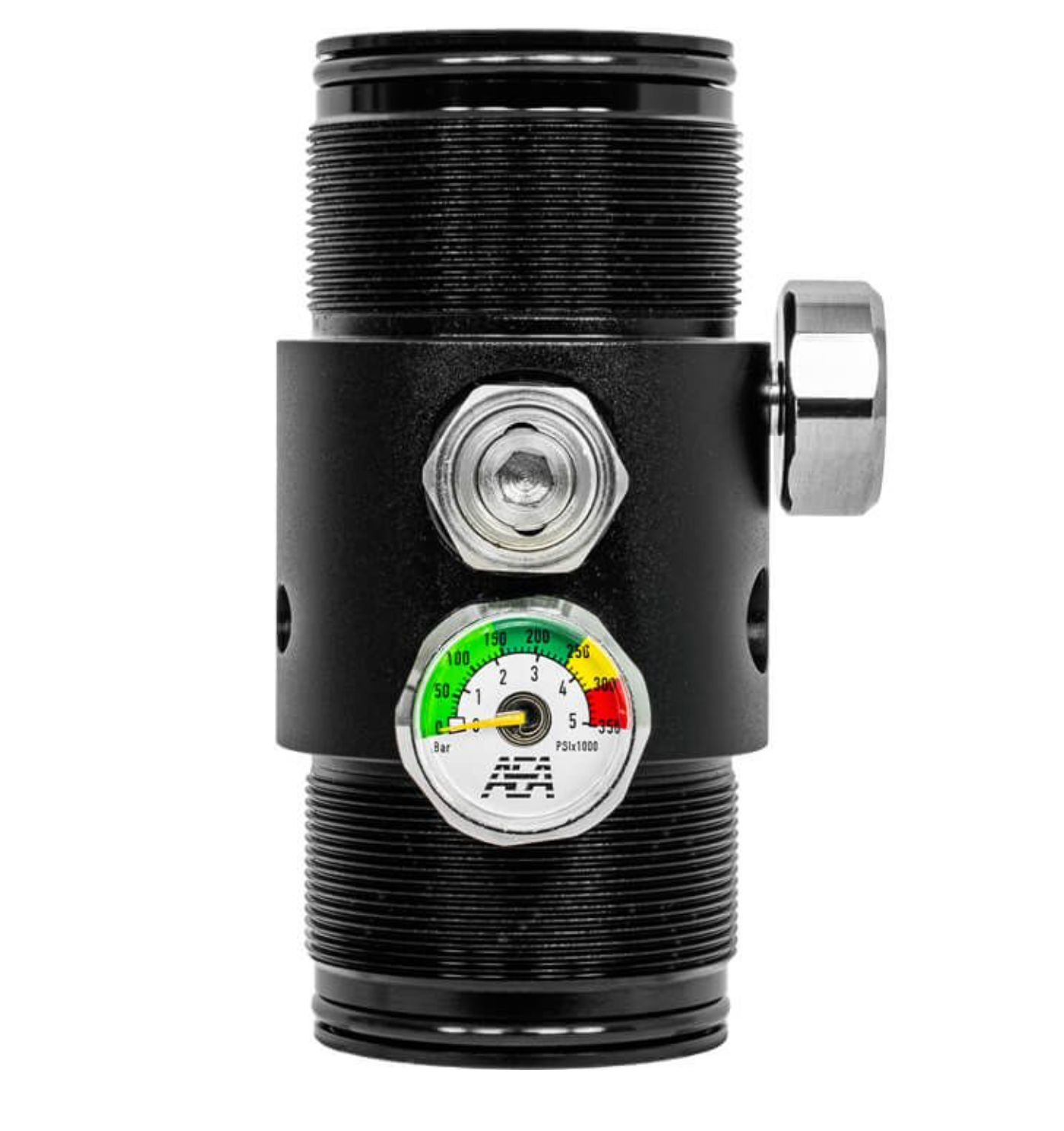 AEA Externally Adjustable Regulator zijkant met manometer en instelknop