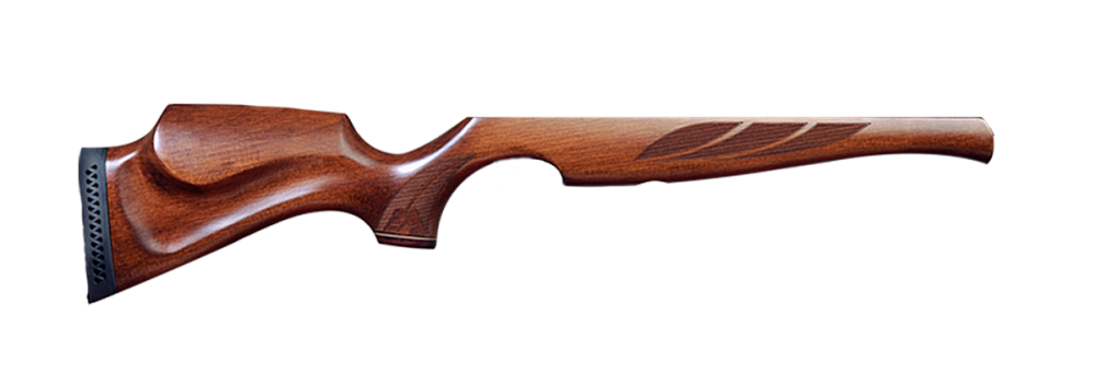 Air Arms S510 ambidextrous kolf - walnoot detail