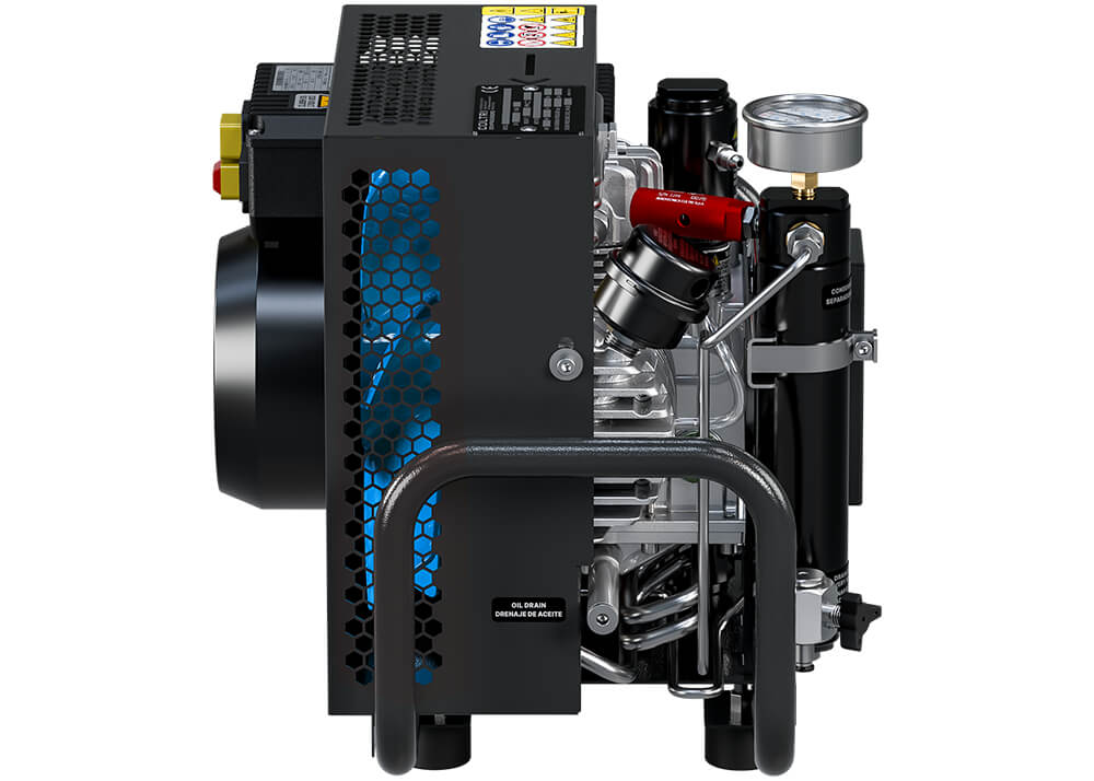 Airvalt Icon 100 LSE compressor zijaanzicht