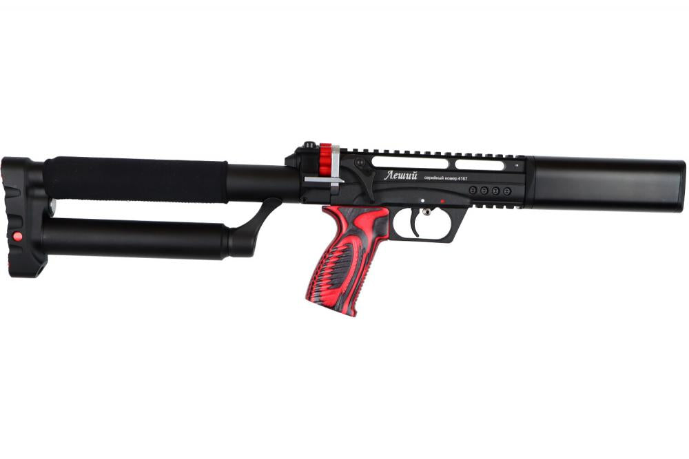Edgun Leshiy2 Standaard Semi-Auto 250mm - volledig, rood/zwart