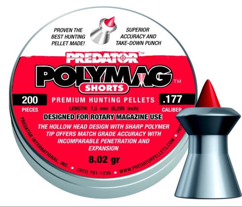 JSB Polymag Predator Shorts 4,5mm .177 8,02gr